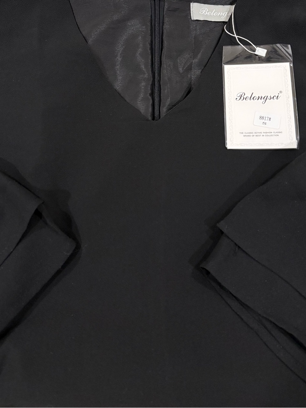 Belongsci Black Flutter Sleeve Dress | BOHO-Chic | Size Small | NWT - Picture 6 of 7